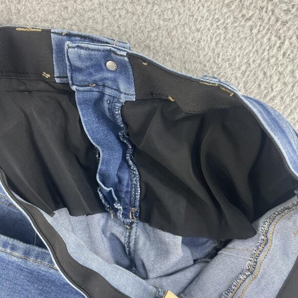 Democracy Jeans Womens 10 Blue Bootcut Frayed Hem Stretch Denim Ab Technology - Picture 10 of 14